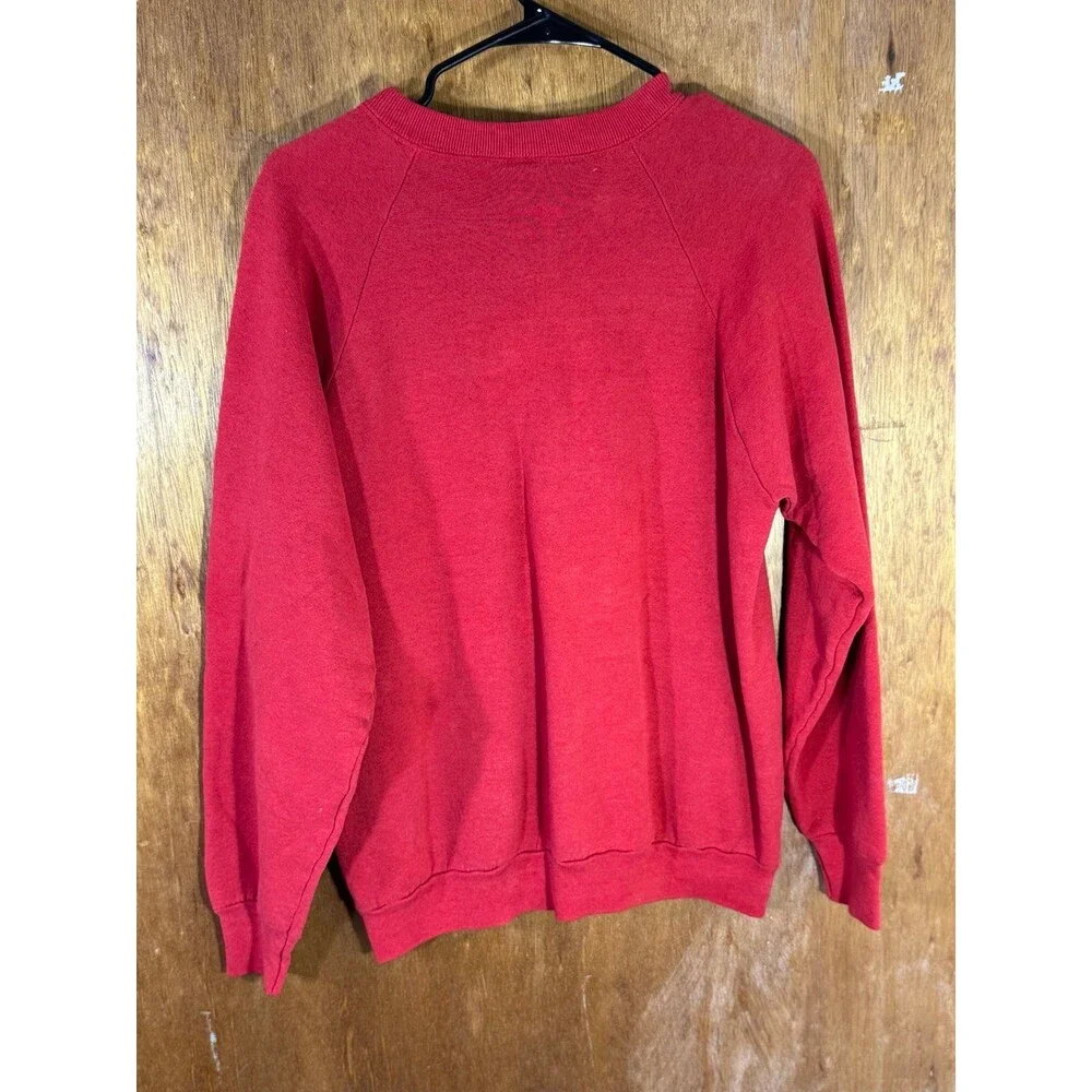 Vintage Winter Is Snow‎ Fun Funny Holiday Christmas Crewneck Sweater Large L USA